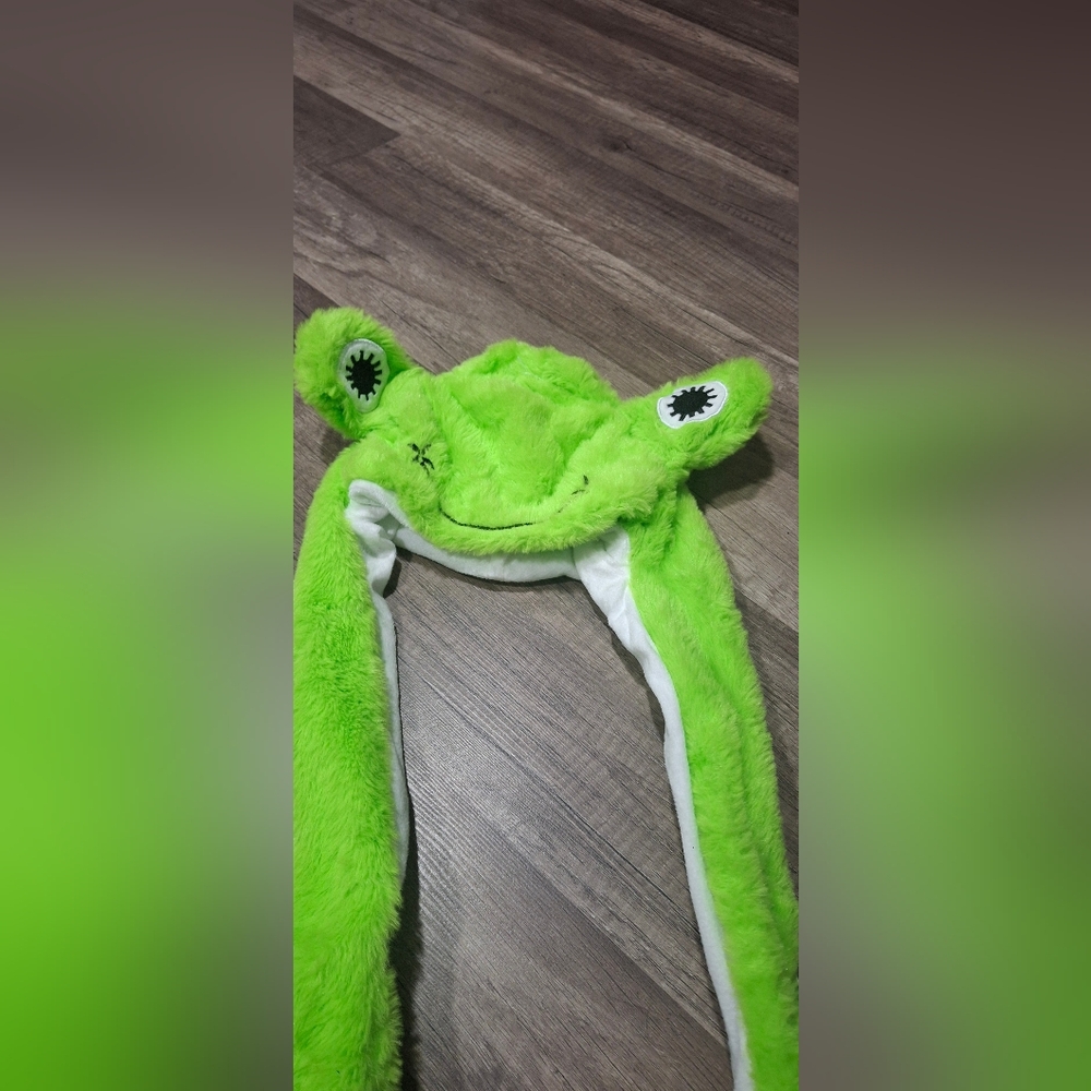 🔥Green Frog Plush Reptile Hat🔥